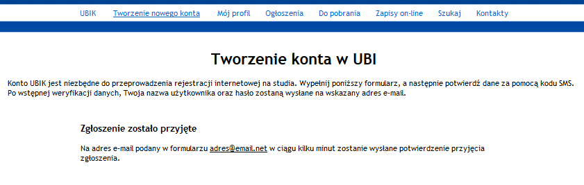 Wiadomość e-mail z linkiem potwierdzającym