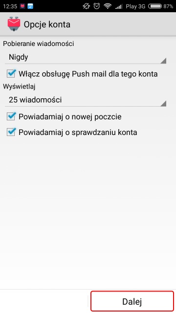 Kontynuacja konfiguracji