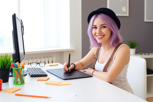 Studentka grafiki licencjackiej