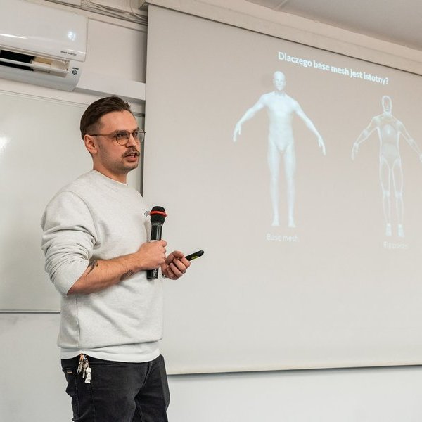 Warsztat z modelowania postaci 3D prowadzony przez Mateusza Szczepaniaka